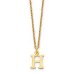 10KY Cutout Letter H Initial Necklace