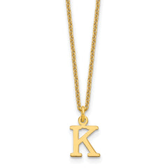 10KY Cutout Letter K Initial Necklace