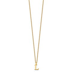 10KY Cutout Letter L Initial Necklace