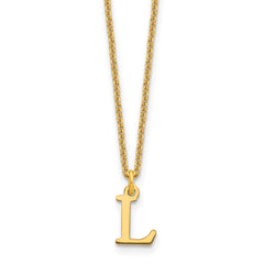 10KY Cutout Letter L Initial Necklace