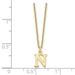 10KY Cutout Letter N Initial Necklace