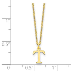 10KY Cutout Letter T Initial Necklace