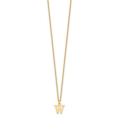 10KY Cutout Letter W Initial Necklace