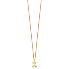 10KY Cutout Letter X Initial Necklace