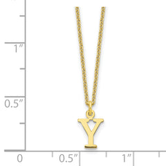 10KY Cutout Letter Y Initial Necklace