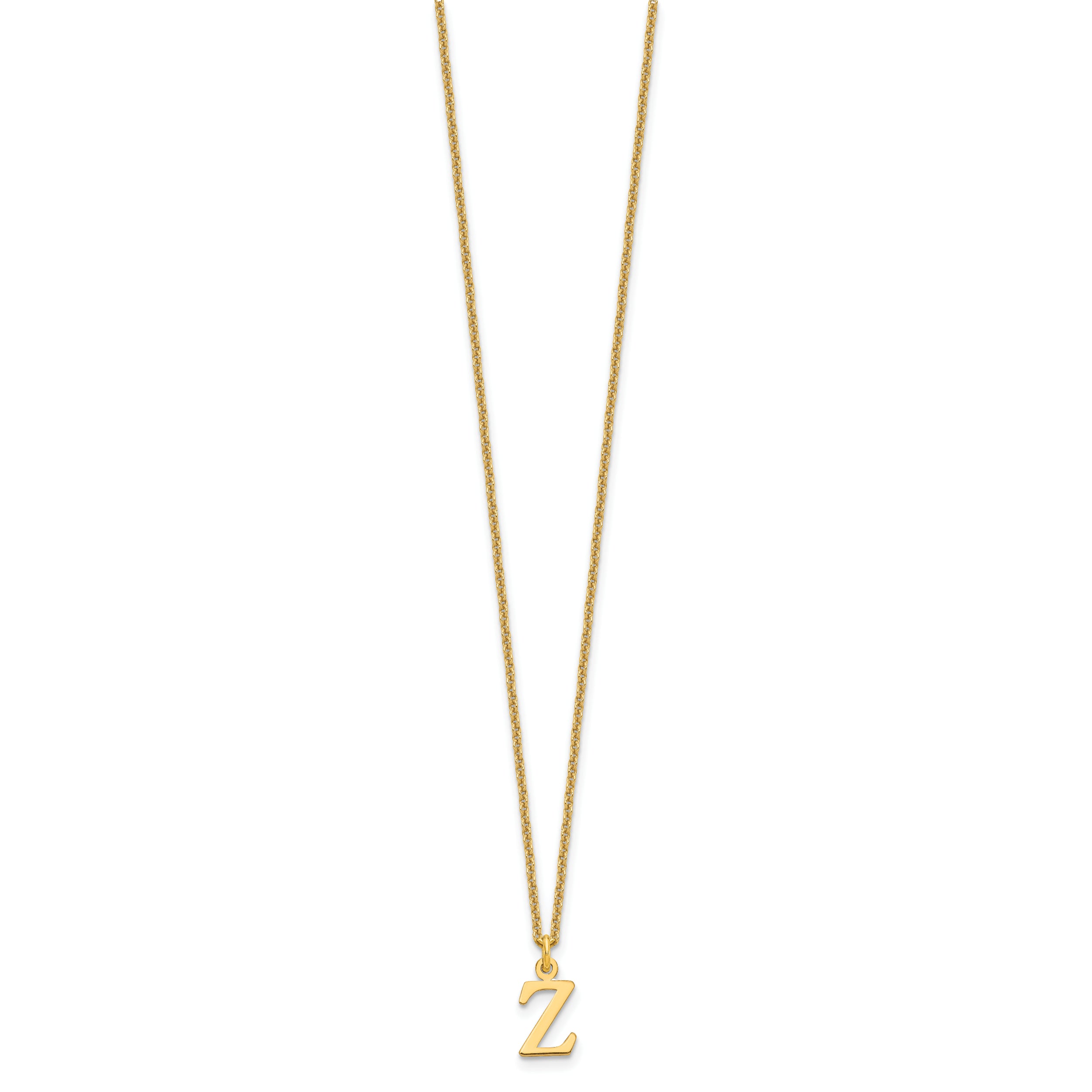 10KY Cutout Letter Z Initial Necklace