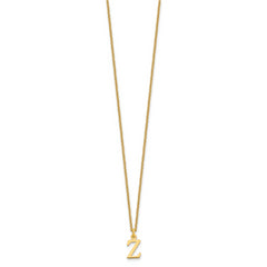 10KY Cutout Letter Z Initial Necklace