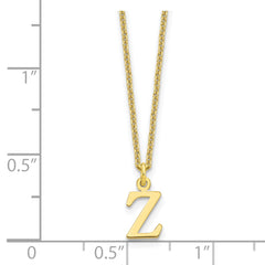 10KY Cutout Letter Z Initial Necklace