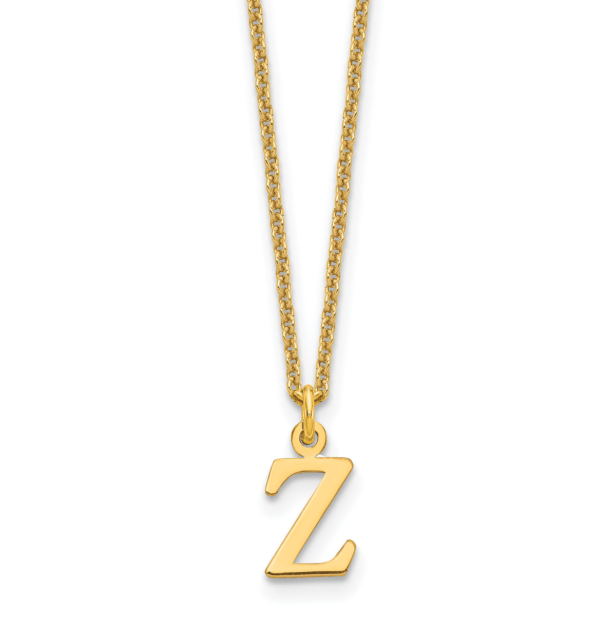 10KY Cutout Letter Z Initial Necklace