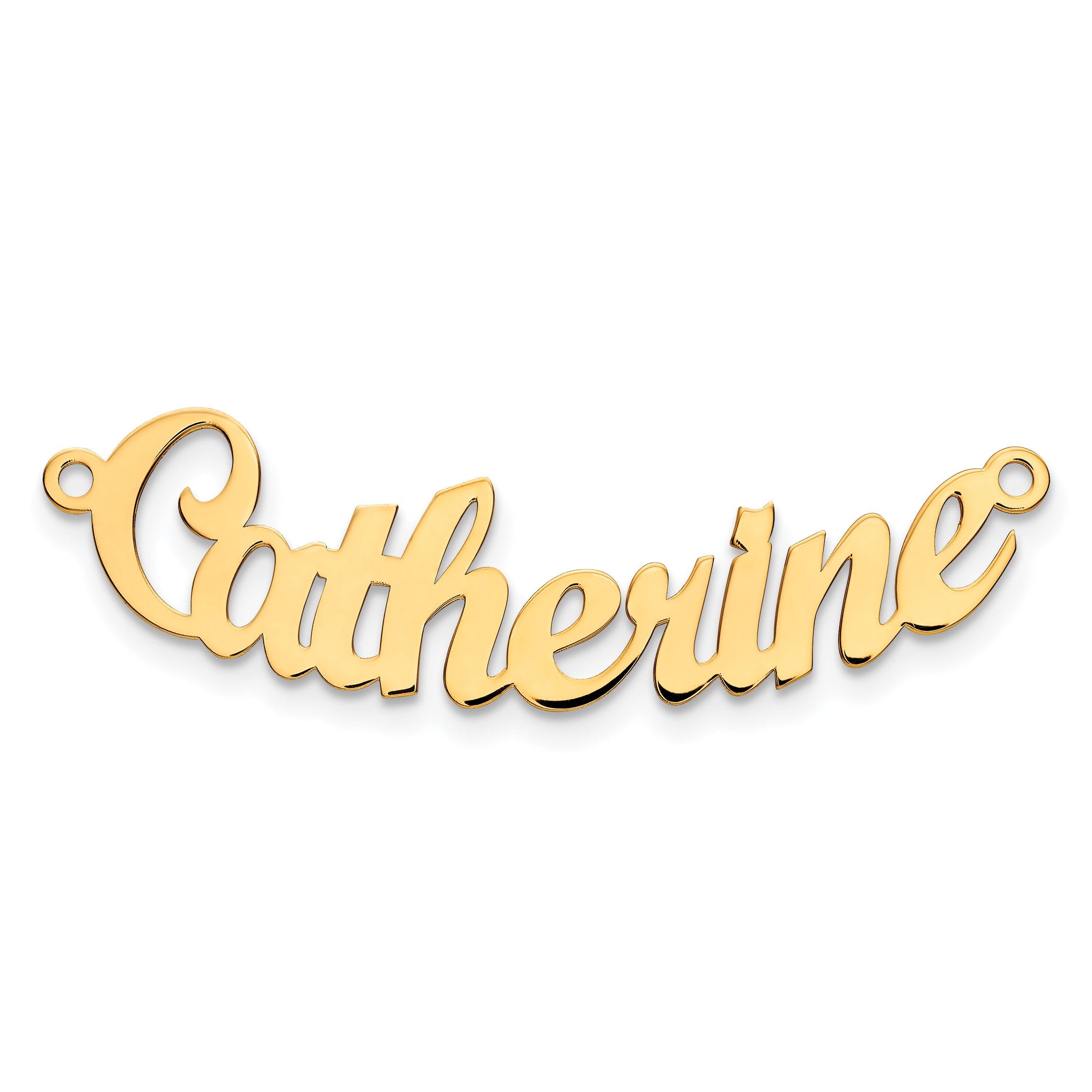 10K Polished Curved Script MT Font Name Plate