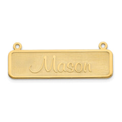 10K Satin Name Plate Bar