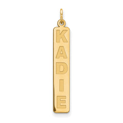 10K Large Vertical Personalized Bar Charm