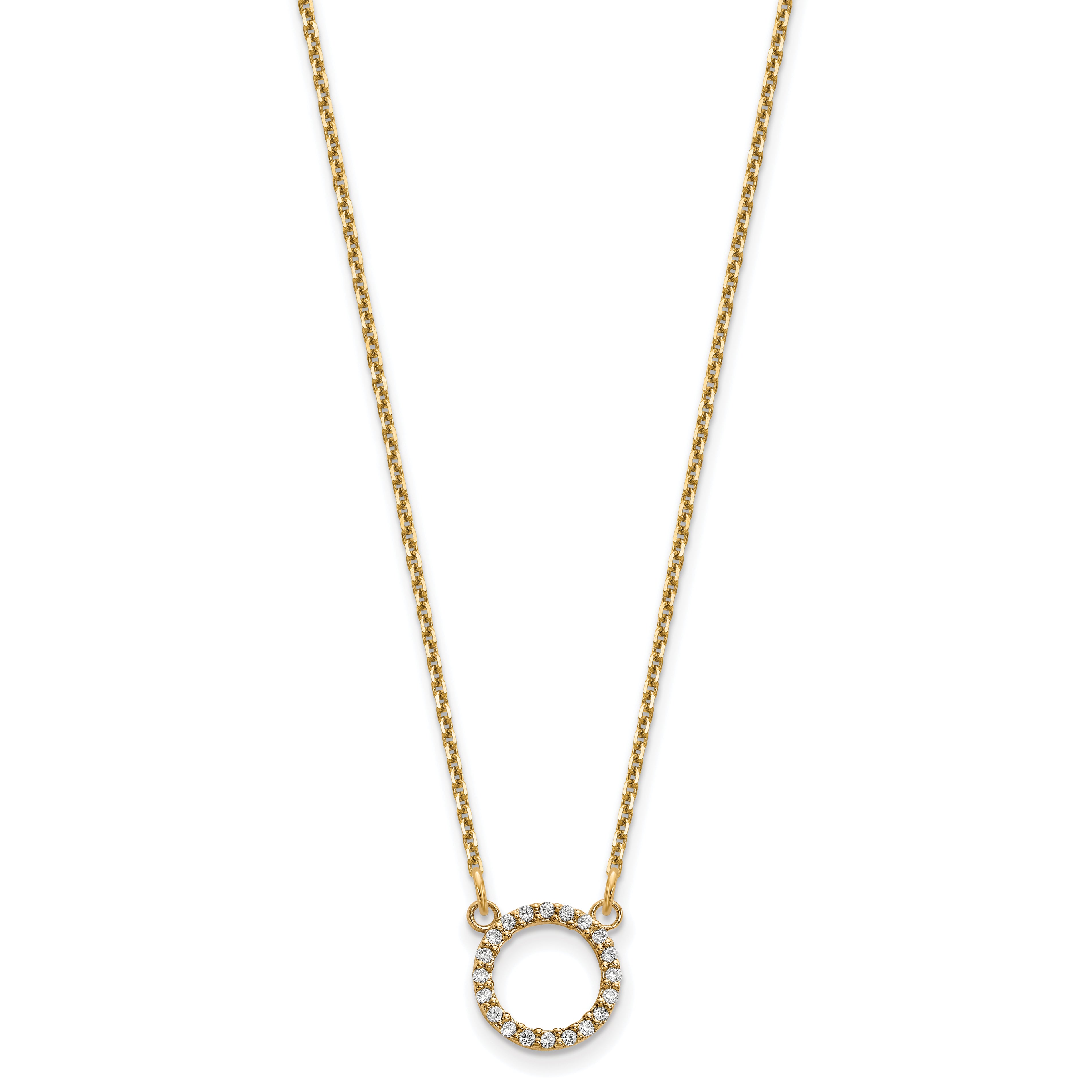 10k Diamond Open Circle Necklace