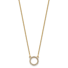 10k Diamond Open Circle Necklace