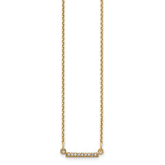 10ky Diamond Tiny Bar Necklace