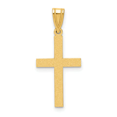 10k Sandblasted Cross Pendant