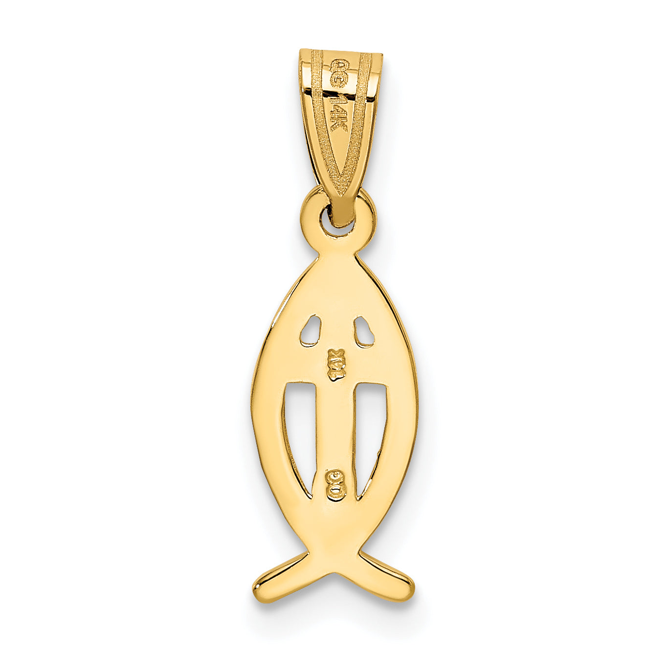 10k Ichthus Fish Charm