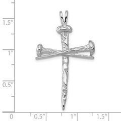 10k White Gold Cross Charm