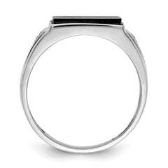 10K White Gold AA Diamond men's ring