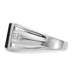 10K White Gold AA Diamond men's ring