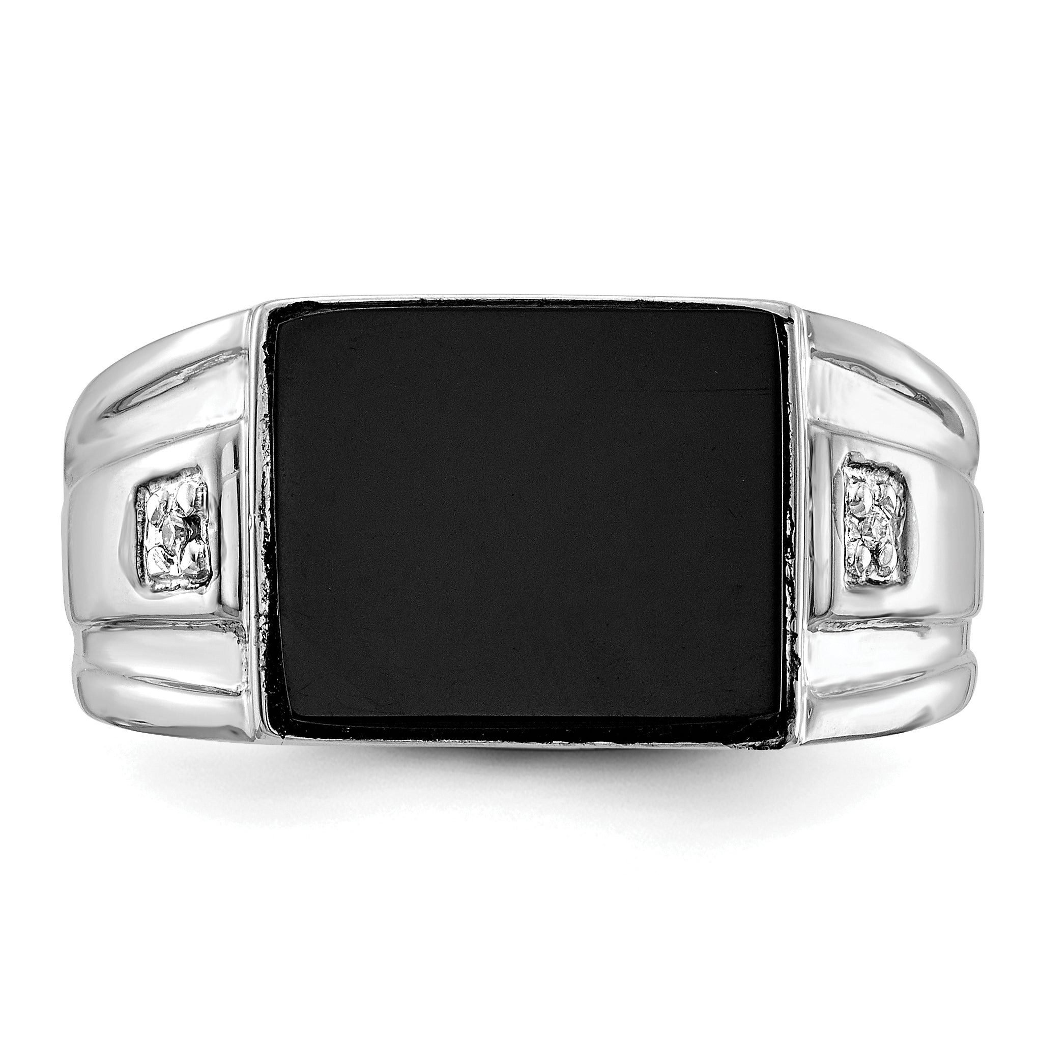 10K White Gold AA Diamond men's ring