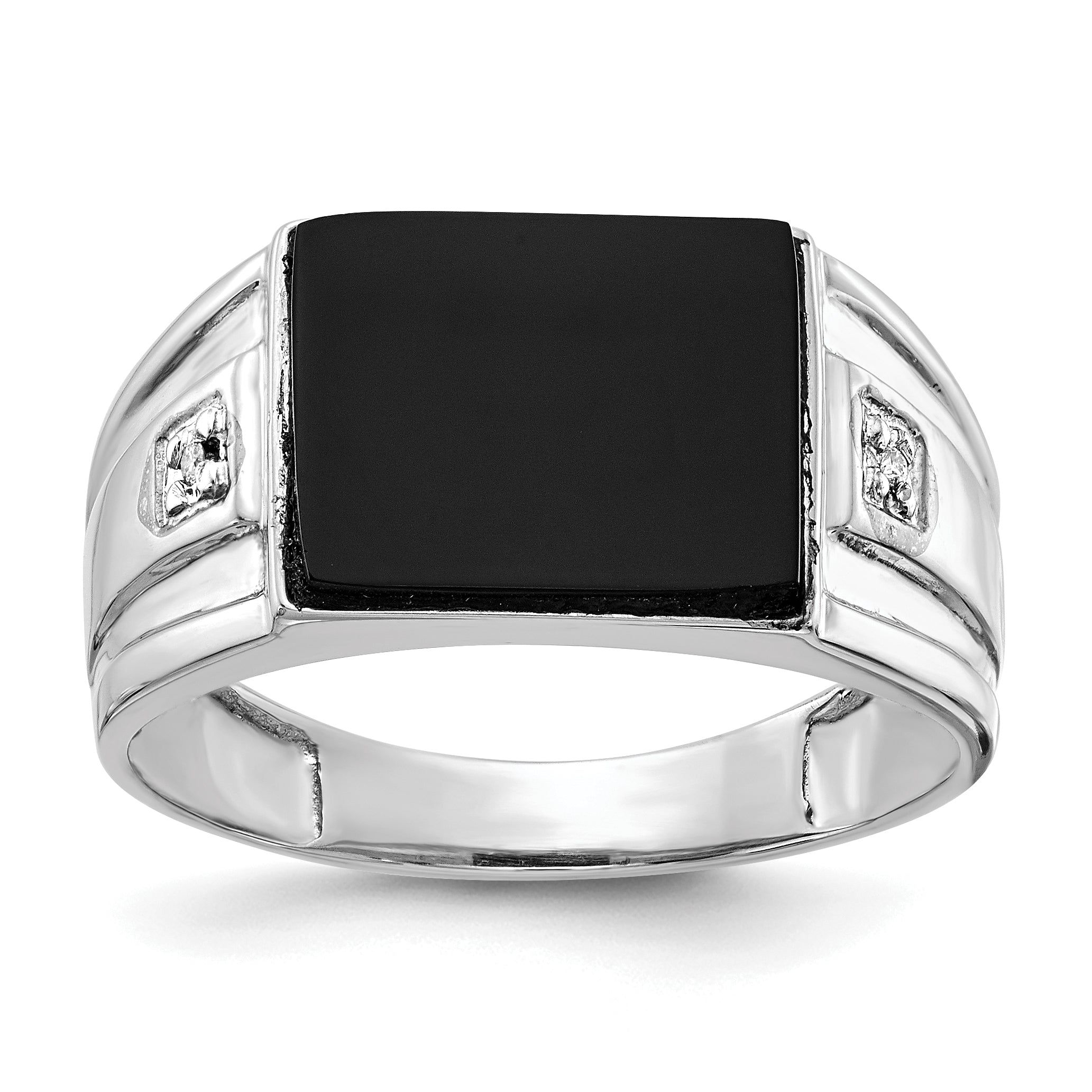 10K White Gold AA Diamond men's ring