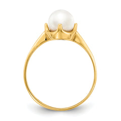 10K 6.5mm Fresh Water Cultured Pearl ring