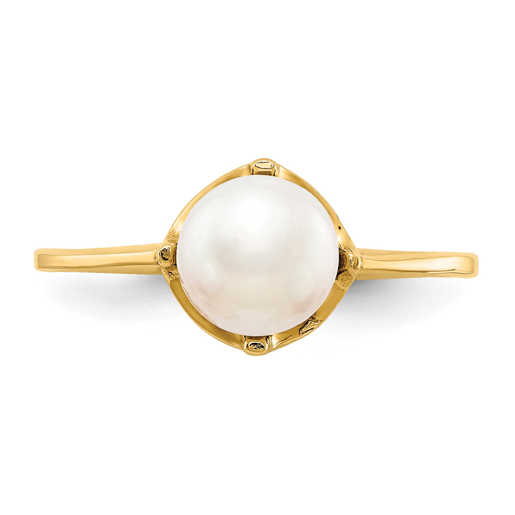 10K 6.5mm Fresh Water Cultured Pearl ring