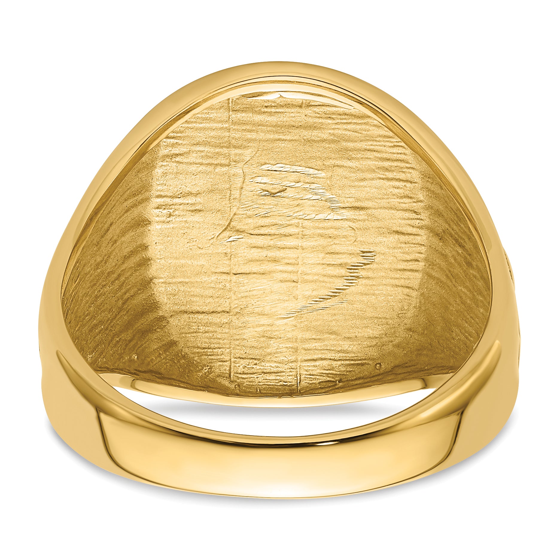 10k Men's Polished and Grooved (Not Enameled) Masonic Ring