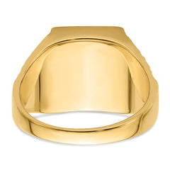 10k Men's Polished and Textured Masonic Ring Mounting