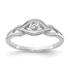 10K White Gold Polished AA Diamond ring