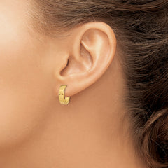 10k Yellow Gold Square Hinged Hoop Earrings