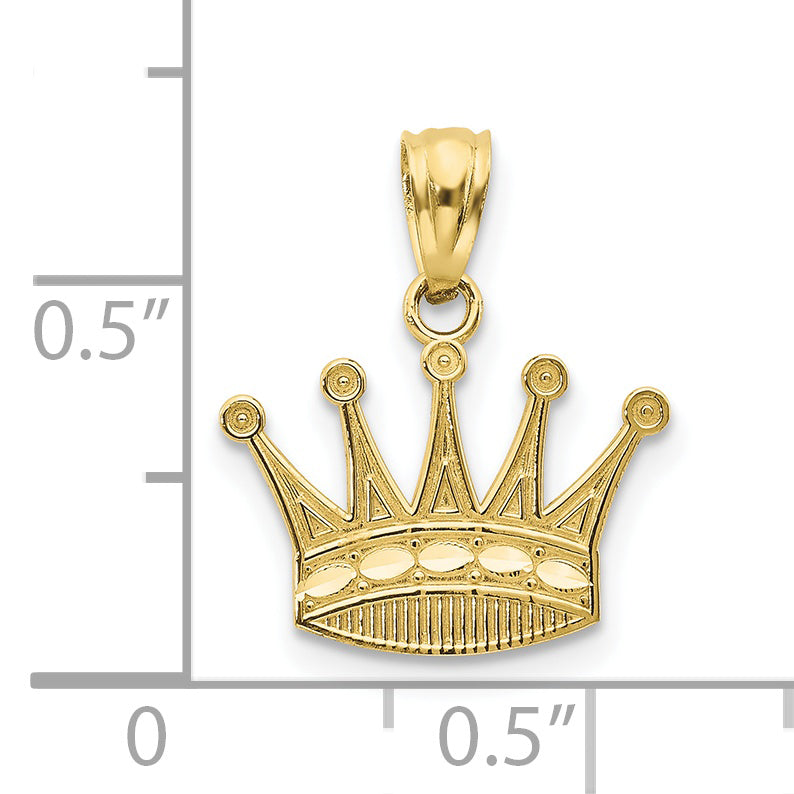 10k Crown Pendant