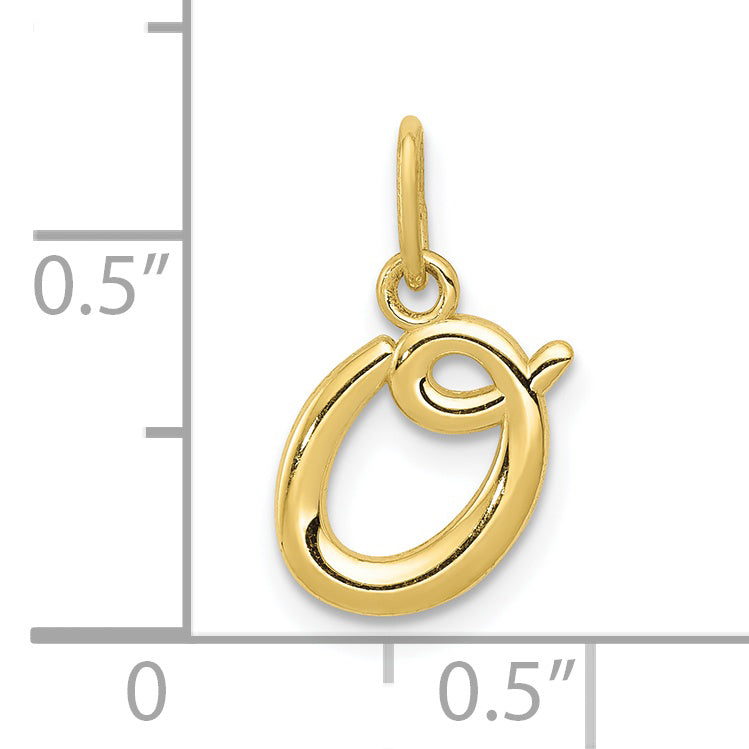 10k Yellow Gold Letter o Initial Charm