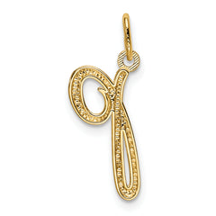 10k Yellow Gold Letter p  Initial Charm