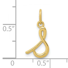 10k Yellow Gold Letter s Initial Charm