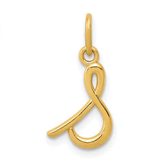 10k Yellow Gold Letter s Initial Charm