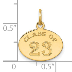 10k Oval CLASS OF 2023 Charm