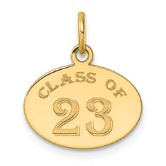 10k Oval CLASS OF 2023 Charm