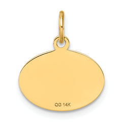 10k Oval CLASS OF 2024 Charm