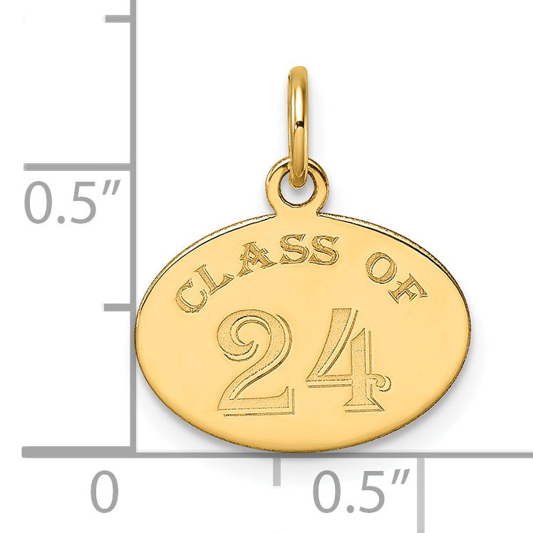 10k Oval CLASS OF 2024 Charm