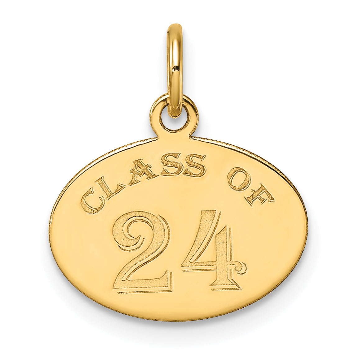 10k Oval CLASS OF 2024 Charm