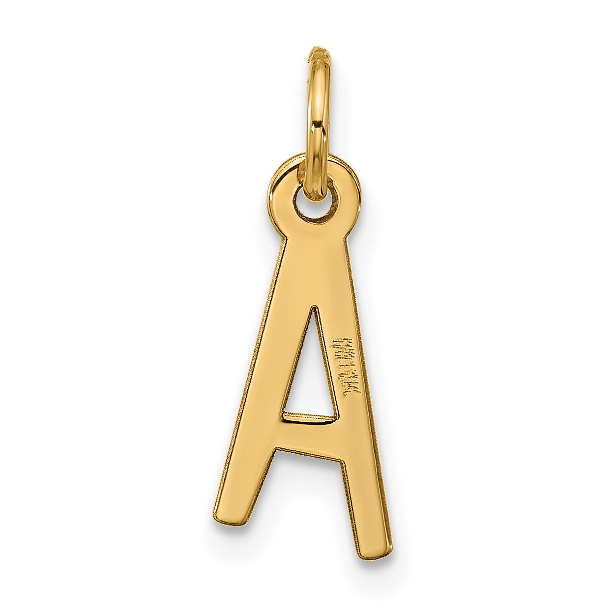 10k Large Slanted Block Initial A Charm