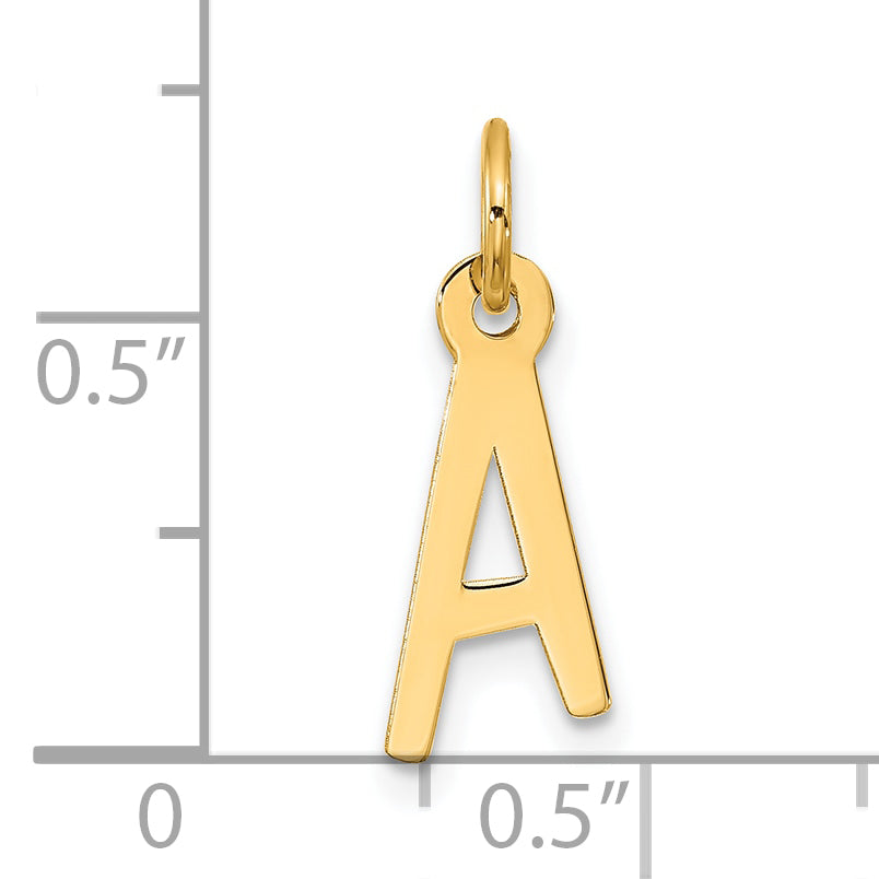 10k Large Slanted Block Initial A Charm