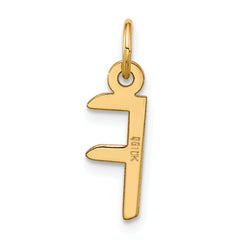 10k Large Slanted Block Initial F Charm