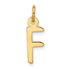 10k Large Slanted Block Initial F Charm