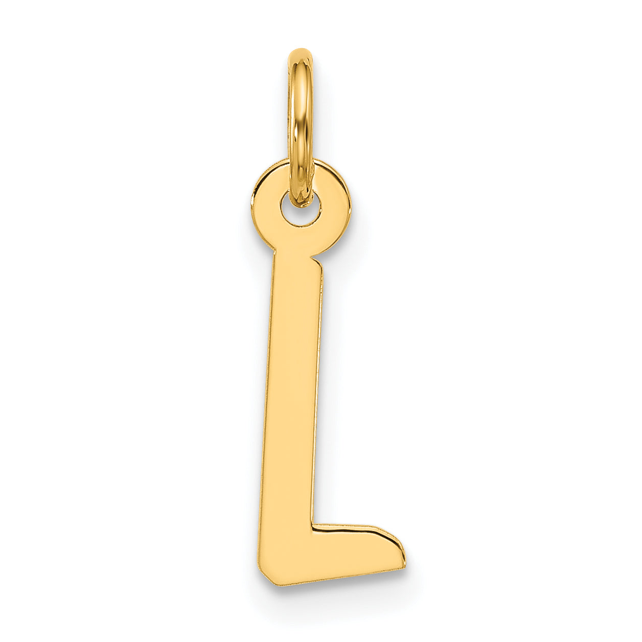 10k Large Slanted Block Initial L Charm