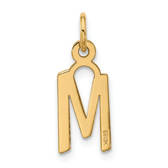 10k Large Slanted Block Initial M Charm