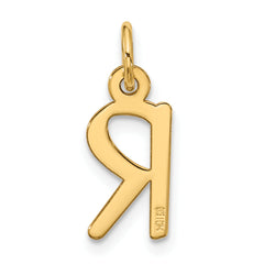 10k Large Slanted Block Initial R Charm