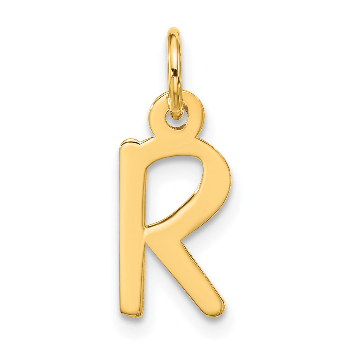 10k Large Slanted Block Initial R Charm